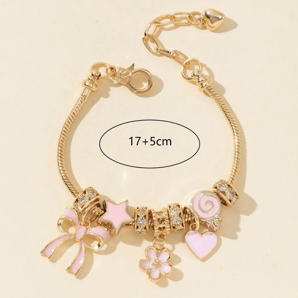 قطعة واحدة من أساور الخرز على شكل قلب فراشة مرصعة بأحجار الراين باللون الذهبي قابلة للتعديل للنساء، مجوهرات أنيقة للارتداء اليومي، هدايا للحفلات