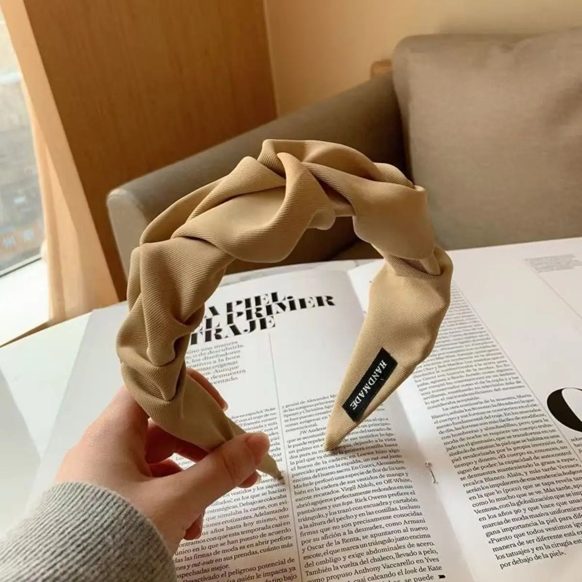 طوق شعر أنيق للنساء والفتيات، طوق رأس مزين بالزهور بألوان سادة، طوق شعر عريض بتصميمات مميزة، إكسسوارات شعر، أغطية رأس