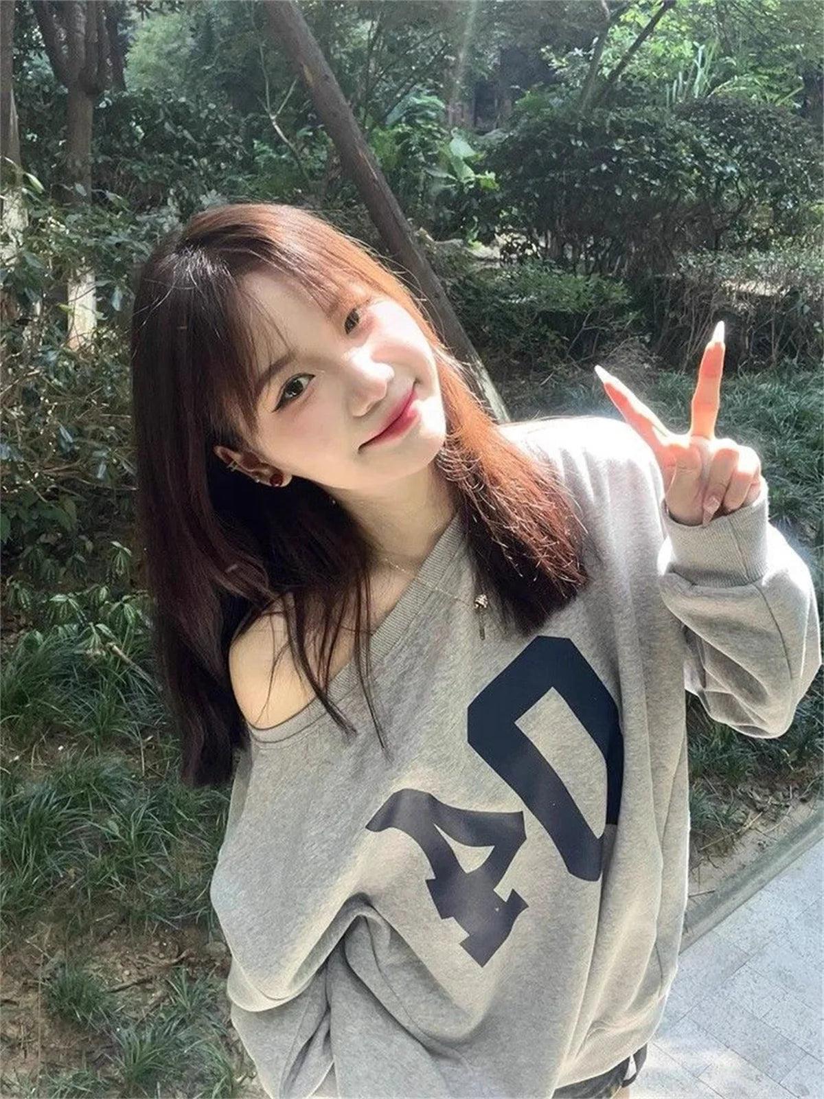 بلوزة فضفاضة قابلة للعكس بغطاء رأس للنساء بكتف عريض، سترة أمريكية عتيقة فضفاضة مكشوفة الكتفين للفتيات الرائعات في الخريف