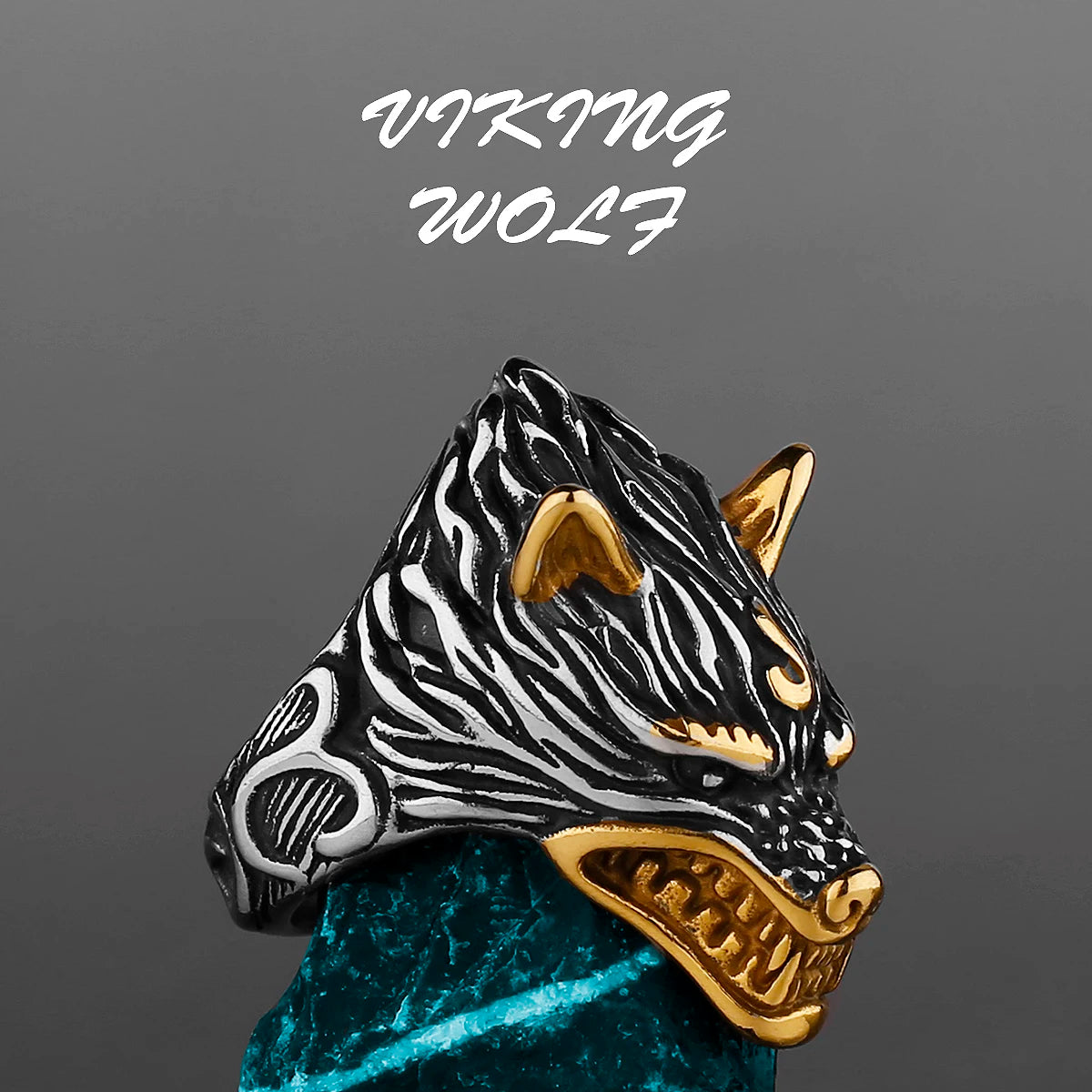 خاتم فايكنج نورديك من الفولاذ المقاوم للصدأ مرساة بوصلة شجرة الحياة فايكنج رون الذئب خاتم للرجال والنساء مصنع مجوهرات بالجملة