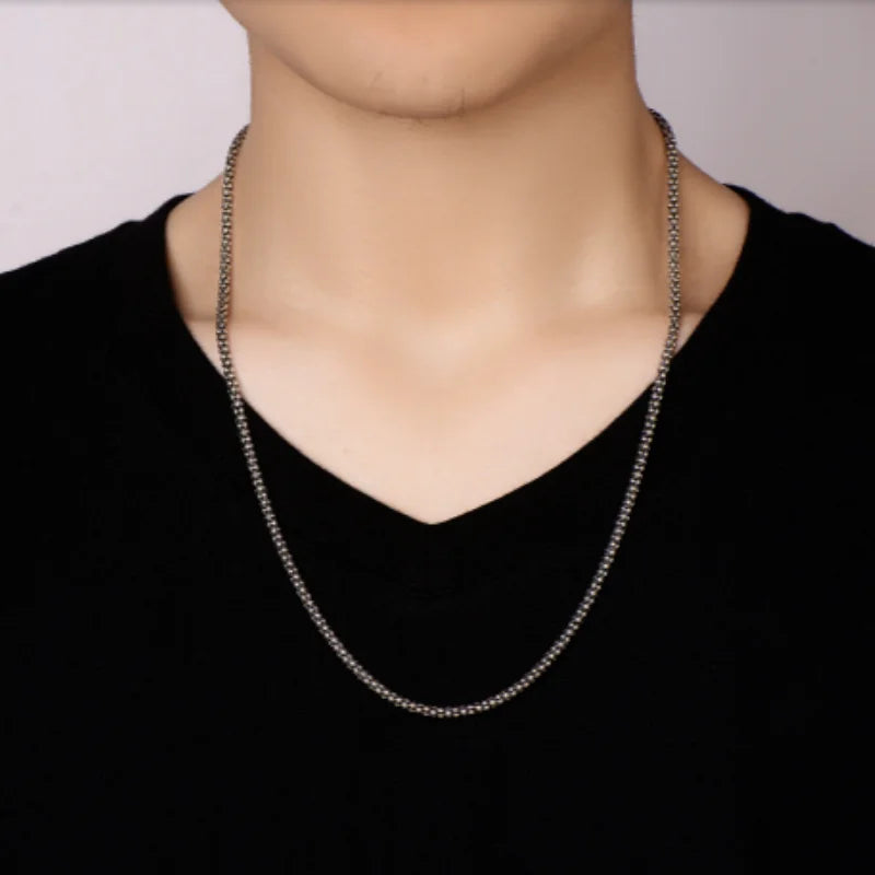 قلادة من الفضة الخالصة الحقيقية للرجال والنساء على شكل ذرة من الفضة التايلاندية للرجال من الفضة الإسترلينية S925 سلسلة طويلة من المجوهرات الفاخرة