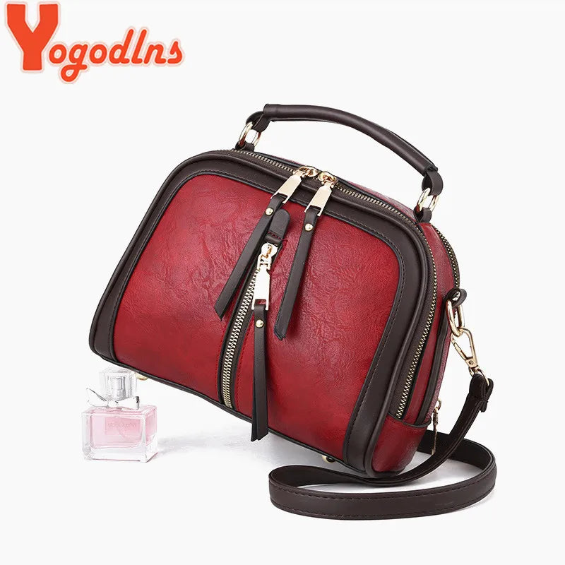 Yogodlns Crossbody Bags For Women PU Leather New High Quality Ladies Fashion Solid Color Bag Female Designer Shoulder Bag