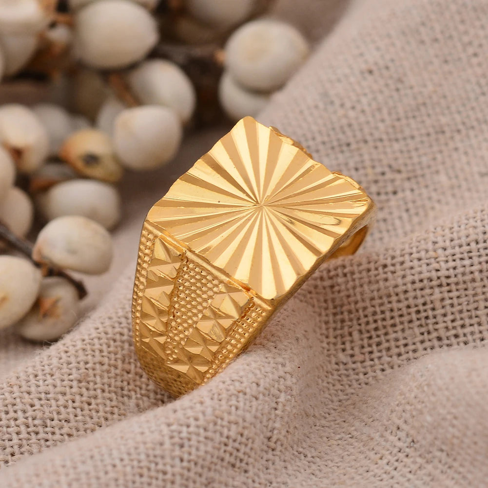 خواتم مطلية بالذهب عيار 24 قيراطاً من دبي للنساء والرجال، مجوهرات أفريقية، مجوهرات دبي، المملكة العربية السعودية، خواتم هدايا للحفلات