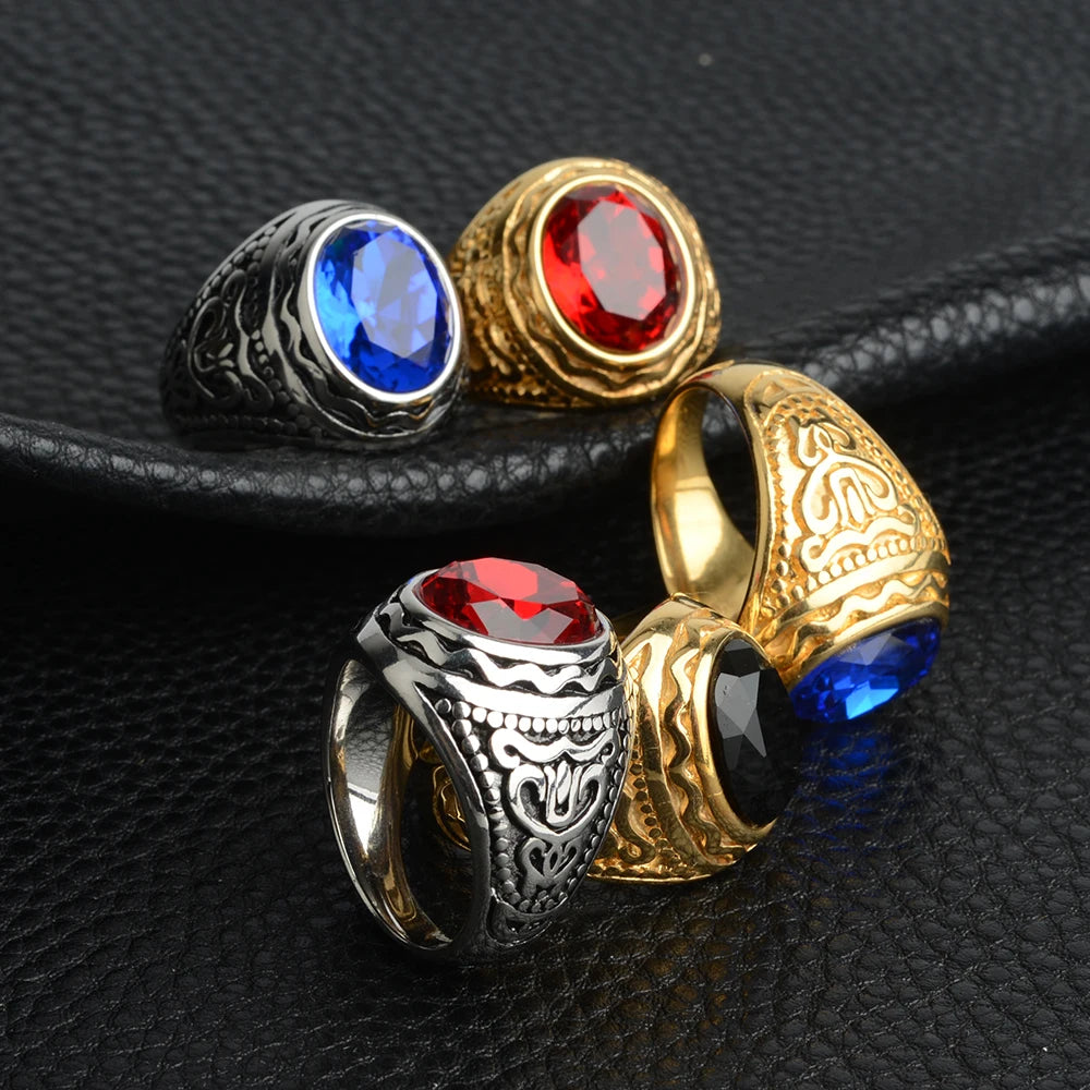 New Arrival White Gold Color AAA+ Cubic Zirconia Promise Bands Stainless Steel Rings for Man Woman Party Jewelry