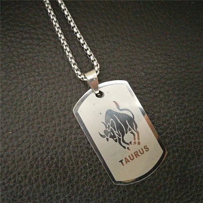 قلادة برج الأسد المكونة من 12 برجًا للرجال/النساء، هدايا أعياد الميلاد، مصنوعة من الفولاذ المقاوم للصدأ، قلادة برج العقرب باللون الذهبي، مجوهرات برج الأبراج