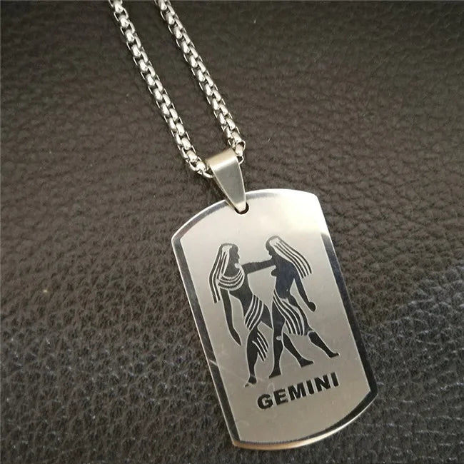 قلادة برج الأسد المكونة من 12 برجًا للرجال/النساء، هدايا أعياد الميلاد، مصنوعة من الفولاذ المقاوم للصدأ، قلادة برج العقرب باللون الذهبي، مجوهرات برج الأبراج