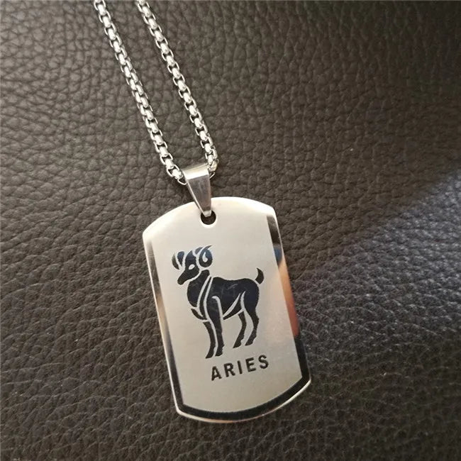 قلادة برج الأسد المكونة من 12 برجًا للرجال/النساء، هدايا أعياد الميلاد، مصنوعة من الفولاذ المقاوم للصدأ، قلادة برج العقرب باللون الذهبي، مجوهرات برج الأبراج