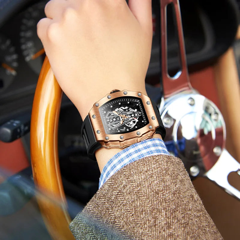 ساعة ONOLA الرجالية ذات العلامة التجارية الأولى، ساعة كوارتز رياضية مقاومة للماء للرجال، ساعة فاخرة للرجال