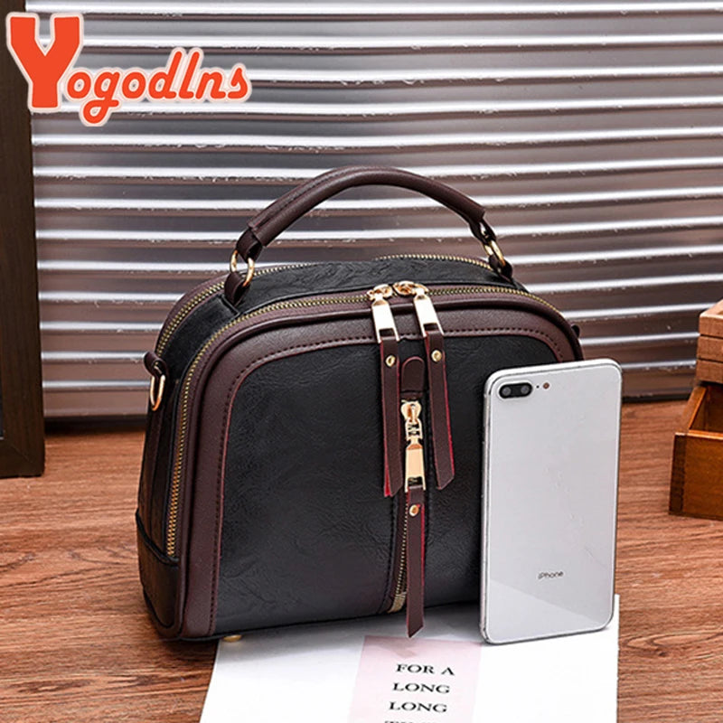 Yogodlns Crossbody Bags For Women PU Leather New High Quality Ladies Fashion Solid Color Bag Female Designer Shoulder Bag