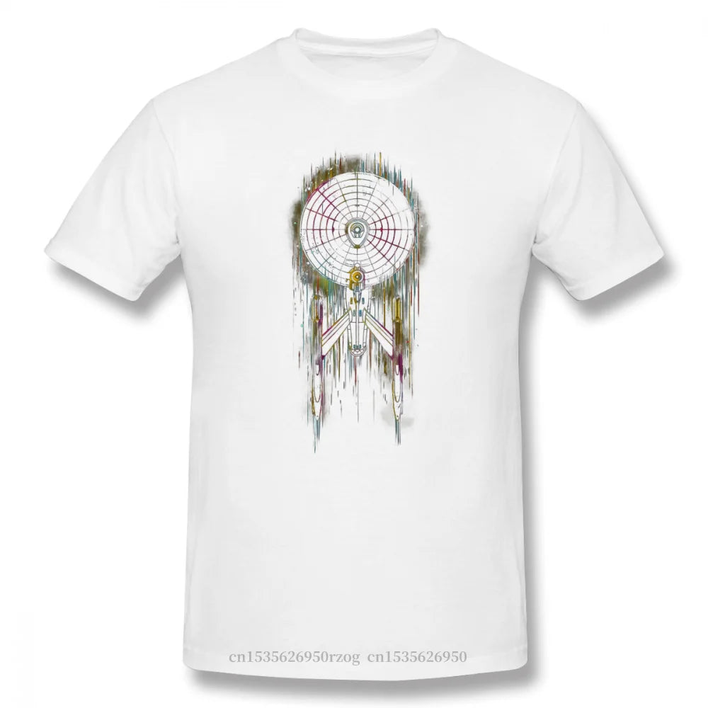 ملابس رجالية، تي شيرت، ستارز تريك، مسلسلات الخيال العلمي، تي شيرت، نيون، مقاس كبير، أكمام قصيرة، جريء