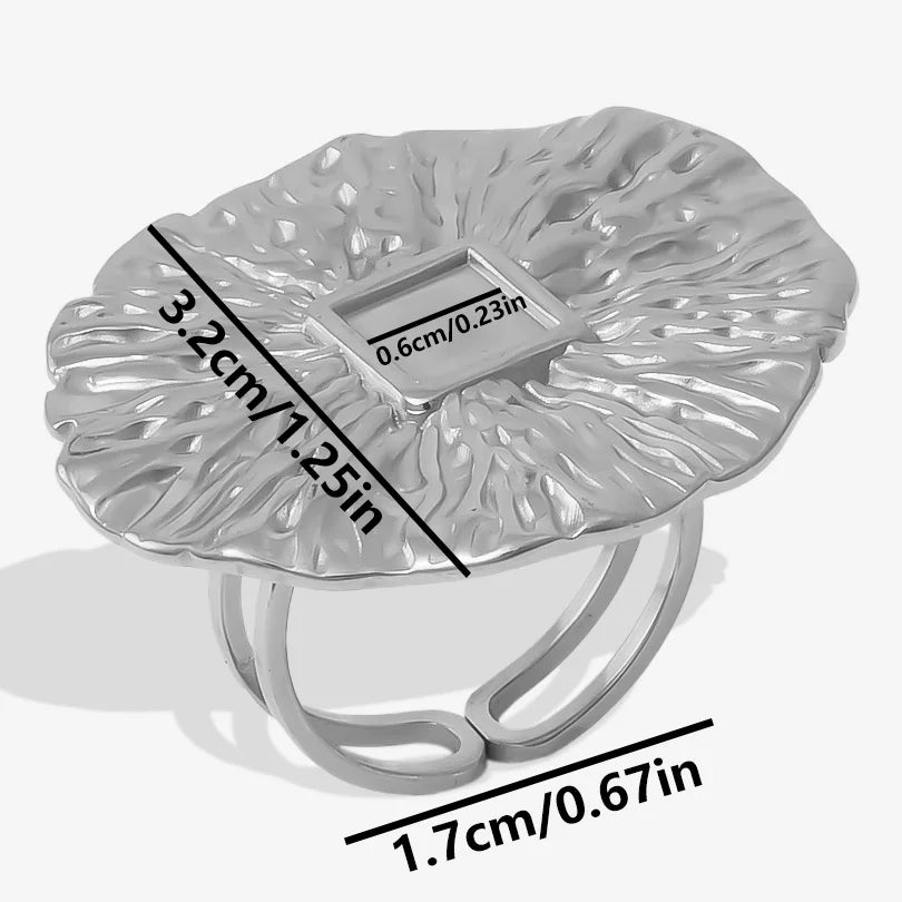 5 قطع/مجموعة خواتم من الفولاذ المقاوم للصدأ، لون ذهبي، قابلة للتعديل، مفتوحة، بتصميم عصري، مجوهرات نسائية أنيقة، لا يتغير لونها