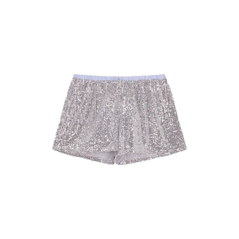 طقم مكون من قطعتين من السراويل الفضفاضة المرصعة بالترتر للنساء، قميص بأكمام طويلة وبنطلون أنيق للنساء، طقم مكون من قطعتين من السراويل الطويلة