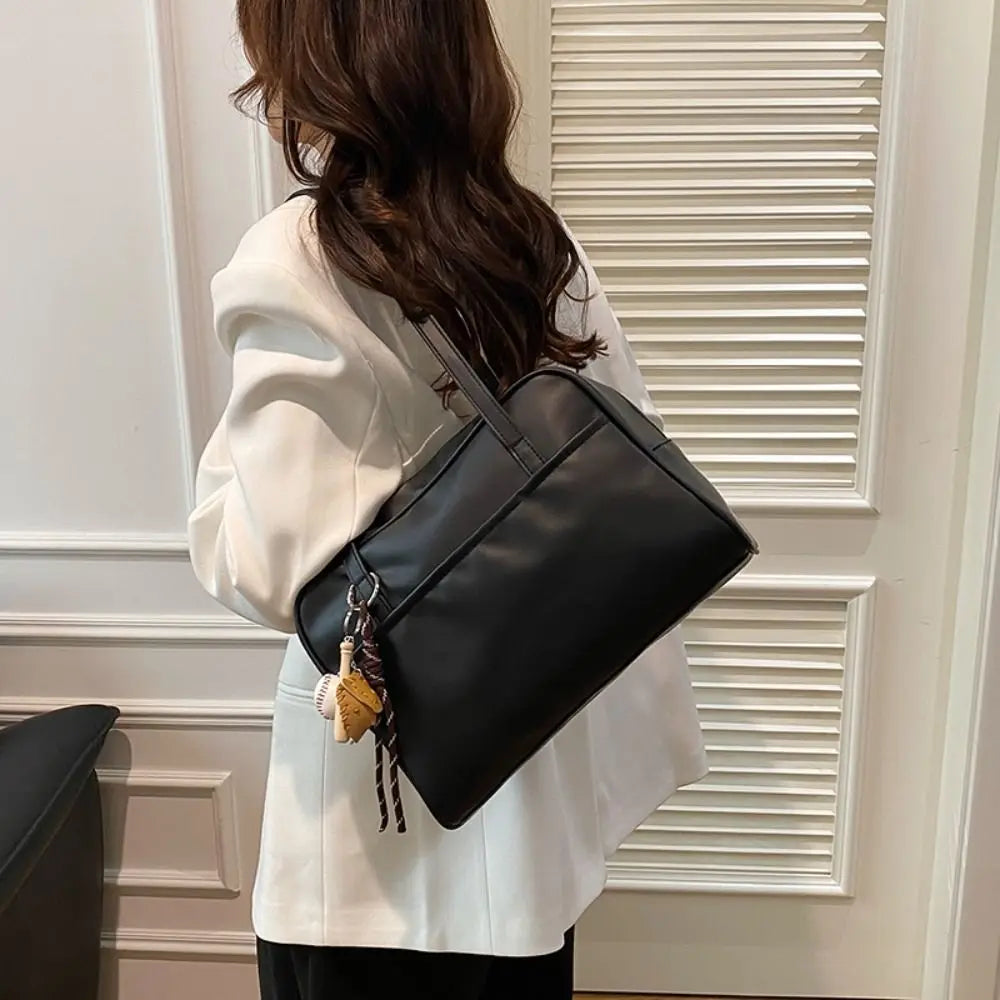 حقيبة كتف ريترو من جلد البولي يوريثان بسعة كبيرة وحقيبة كروس بودي وحقيبة حمل