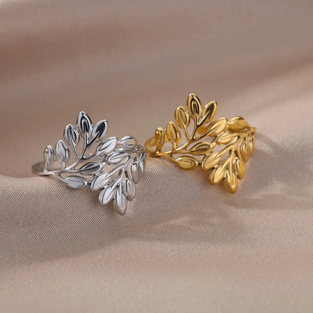 40 Style Rings for Women Stainless Steel Rings Classic Gold Color Adjustable Rings Wedding Aesthetic Jewelry Gift Free Shipping