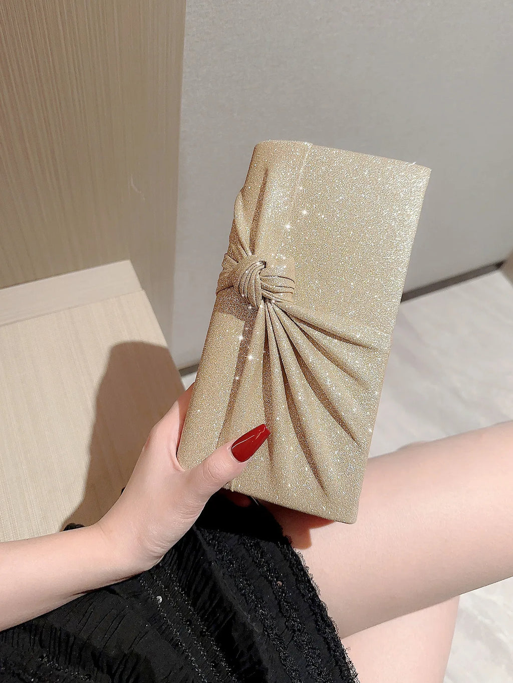 حقيبة سهرة نسائية كلاسيكية بتصميم متقاطع لامع، حقيبة يد، حقيبة حفلات، حقيبة سهرة، حقيبة فستان، حقيبة زفاف