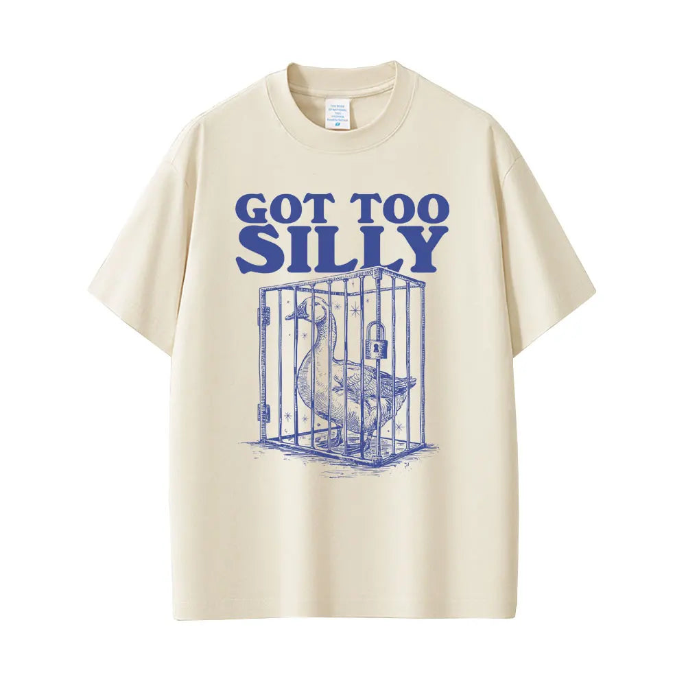 تيشيرت قطني بأكمام قصيرة بتصميم ميم مضحك لشخصية غوسي، مناسب للرجال والنساء، بتصميم كاجوال وعصري، وقصة واسعة.