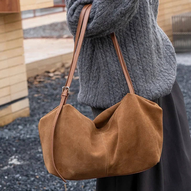 حقائب كتف نسائية من الجلد المدبوغ الأصلي، حقيبة كروسبودي نسائية من جلد البقر الناعم، تصميم نسائي فاخر، حقيبة يد عملية للتنقلات اليومية