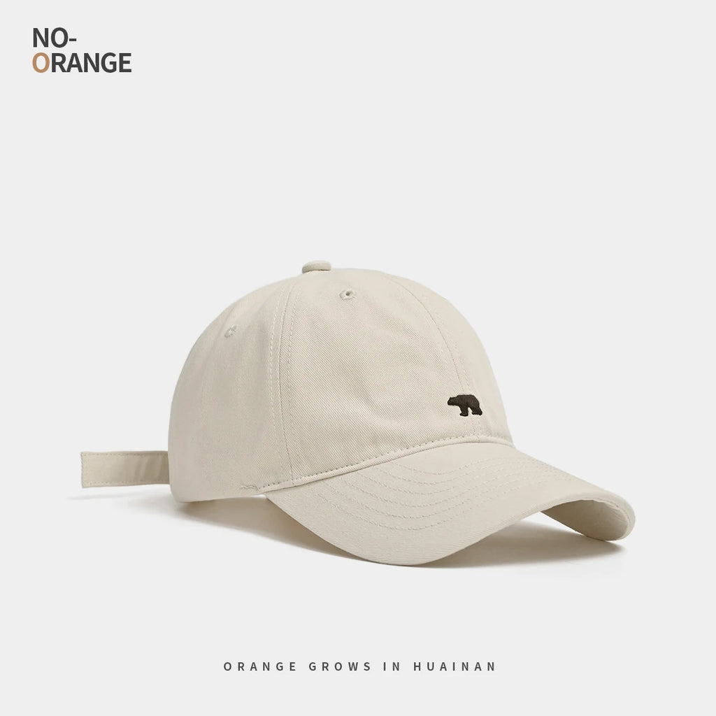 قبعة بيسبول أنيقة مطرزة على شكل دب، واقية من الشمس، قابلة للتنفس وقابلة للتعديل، مثالية للارتداء اليومي، للرجال والنساء، للجنسين