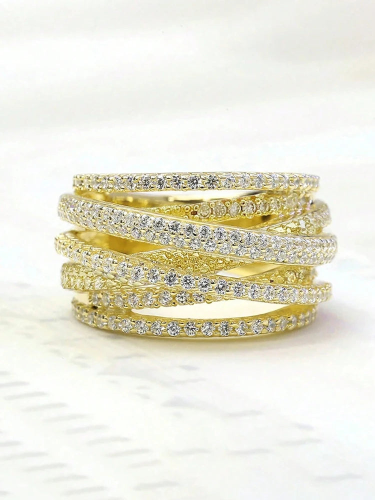 خاتم فضة إسترليني عيار 925 بتصميم كلاسيكي عتيق مرصع بالزركون، مناسب للنساء، مثالي للإطلالات اليومية والحفلات، قطعة مجوهرات فاخرة عالية الجودة.