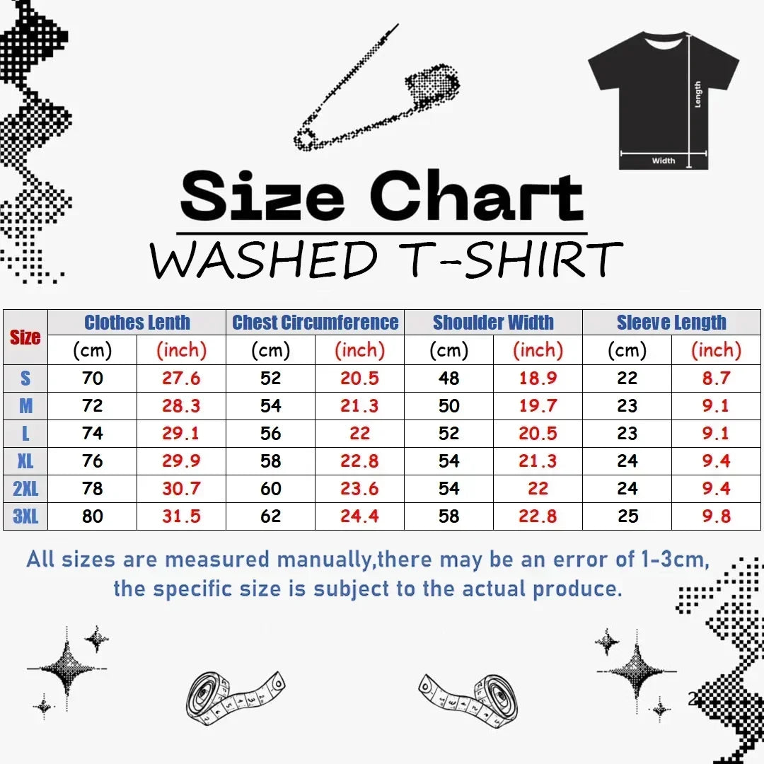 Acid Washed T Shirt Men Tengen Uzui Graphic Anime Manga T-shirt Oversized Cotton T-shirt Harajuku Male Female Vintage Street Tee