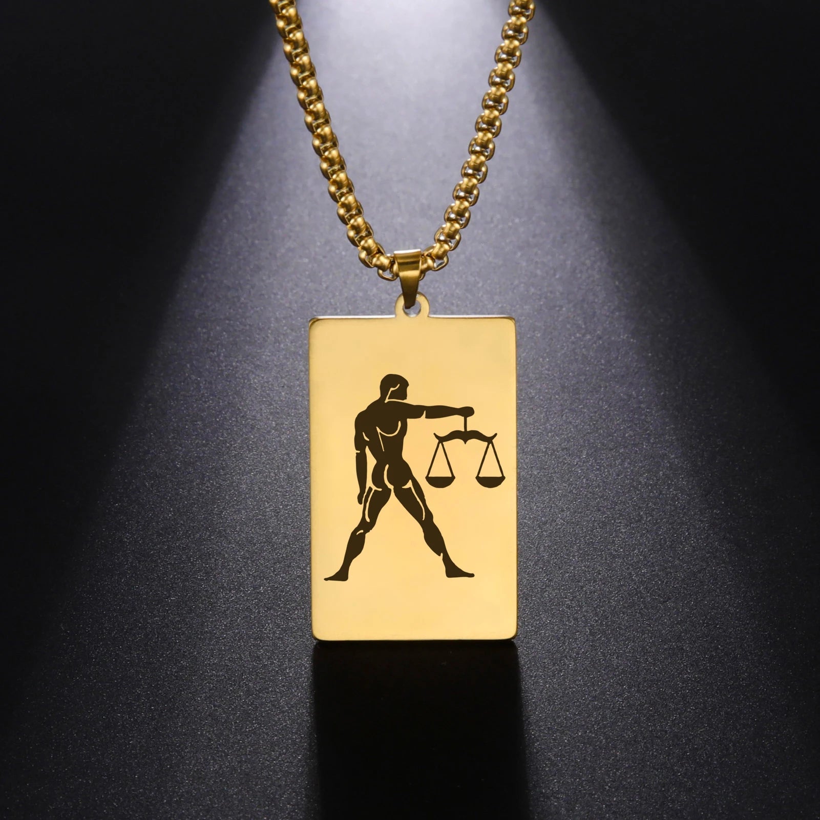 قلادة على شكل صندوق من 12 برجًا للرجال، مصنوعة من الفولاذ المقاوم للصدأ، بتصميم يوناني قديم، مكونة من 12 برجًا، هدايا