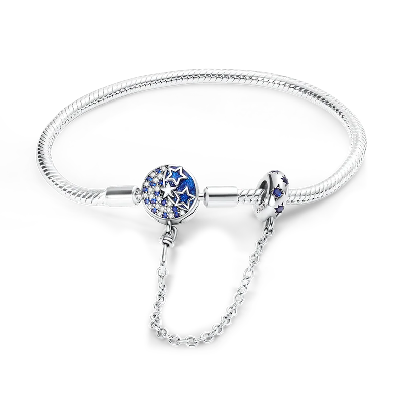 أساور من الفضة الإسترلينية عيار 925 بطول 17-20 سم على شكل فراشة على شكل ورقة البرسيم الأصلية تناسب خرز سحر DIY مجوهرات نسائية أنيقة