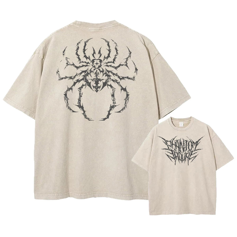 تي شيرت رجالي عتيق مطبوع عليه شعار هيسوكا وكرولو من أنمي هانتر إكس هانتر، تي شيرت كاجوال من القطن، ملابس الشارع، هاراجوكو