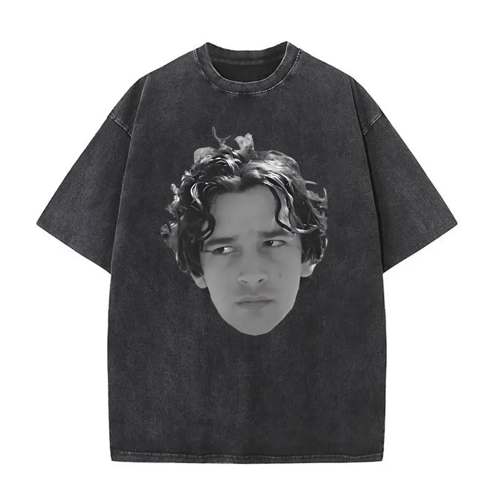 تي شيرت صيفي مغسول عتيق 1975 حول قميصك المطبوع، تي شيرت مضحك في ألبوم بلغة أجنبية، تي شيرت رجالي هيب هوب قطني كاجوال