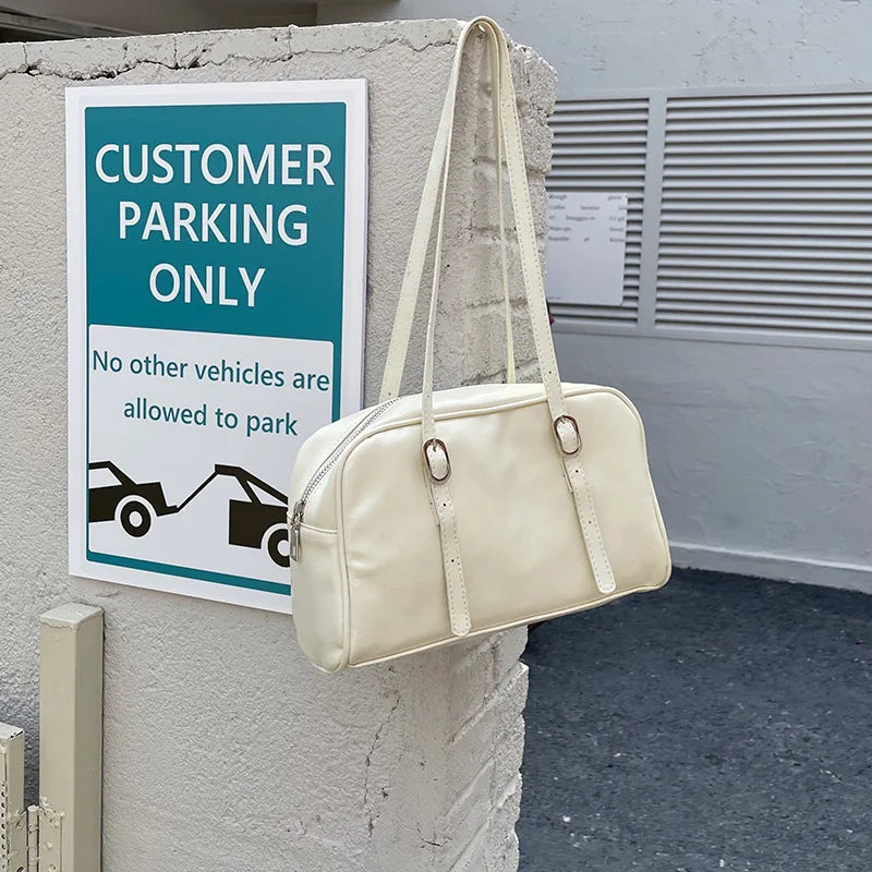 حقائب كتف كبيرة خضراء أنيقة للنساء، مصنوعة من جلد البولي يوريثان، حقائب يد نسائية واسعة، حقائب يد صغيرة عملية للاستخدام اليومي، حقيبة يد صغيرة كاجوال.