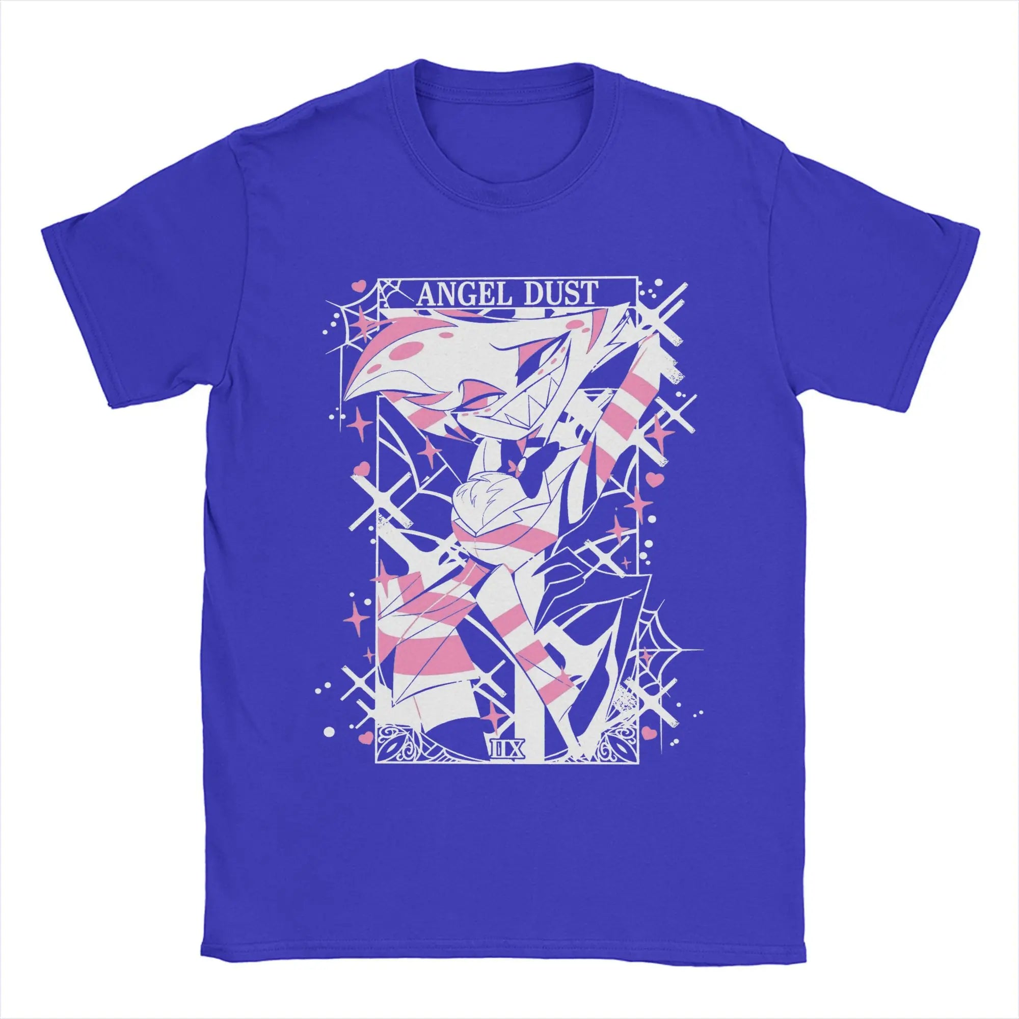 تي شيرت رجالي من Cool Angel Dust Hazbined Hoteled برقبة دائرية من القطن بنسبة 100% وأكمام قصيرة وملابس هدايا