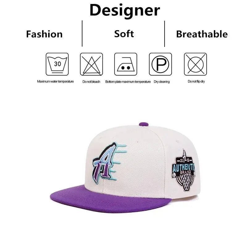 قبعات بيسبول للجنسين مطرزة بحرف A على الجانب، قبعات هيب هوب لكرة السلة، مناسبة للربيع والخريف، قبعات واقية من الشمس، قابلة للتعديل