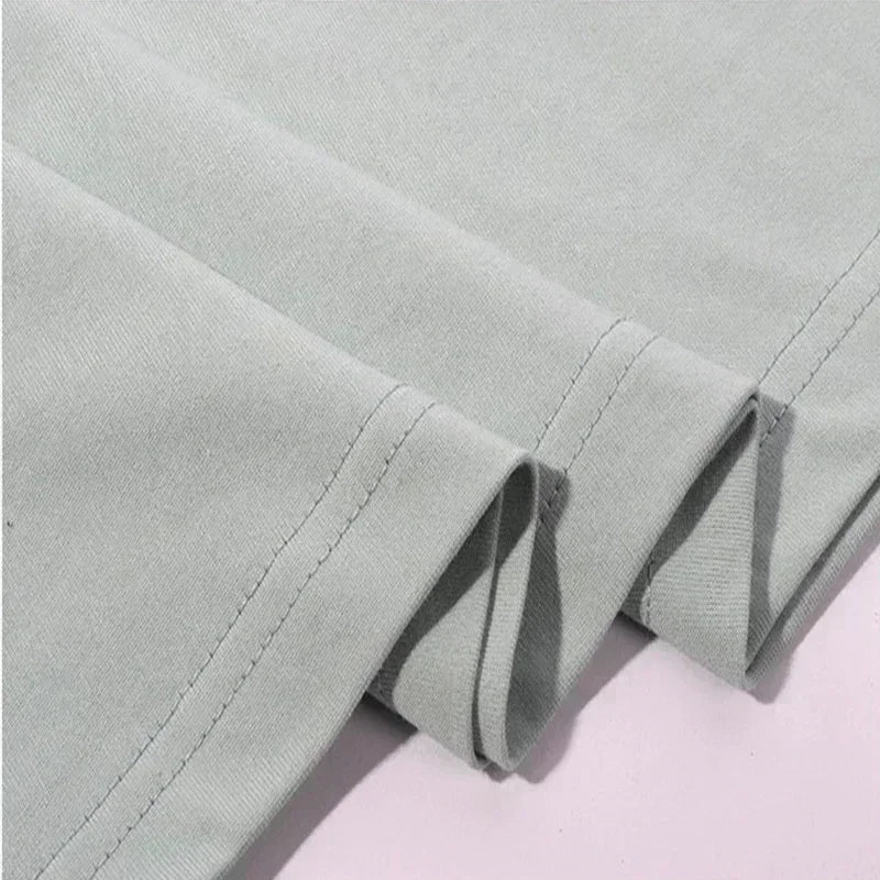 تيشيرت رياضي جديد عالي الجودة لعام 2025، فضفاض وواسع، مصنوع من القطن، بأكمام قصيرة، مناسب للرجال، مثالي للتدريب الصيفي والجري.