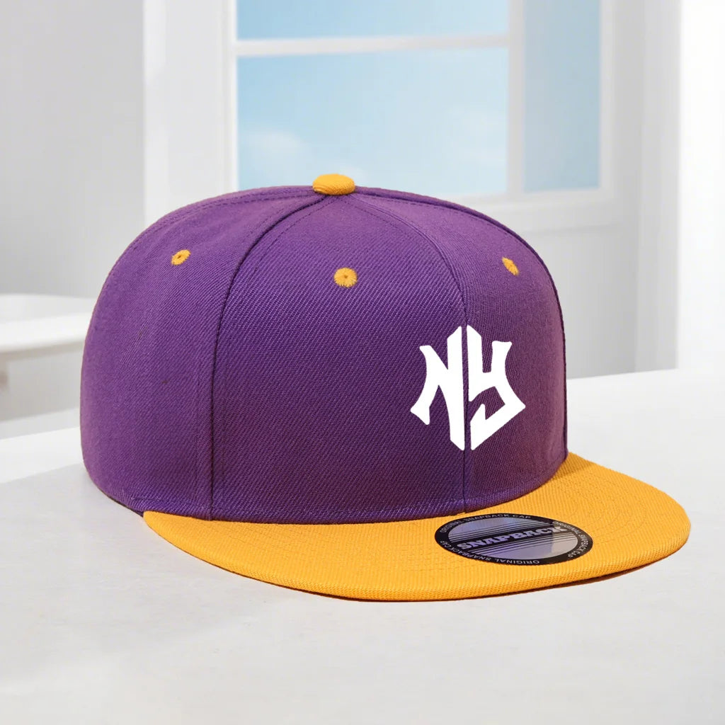 1PC unisex adjustable Snapback baseball cap, flat-brim and color-blocked hip-hop cap, suitable for both men and women