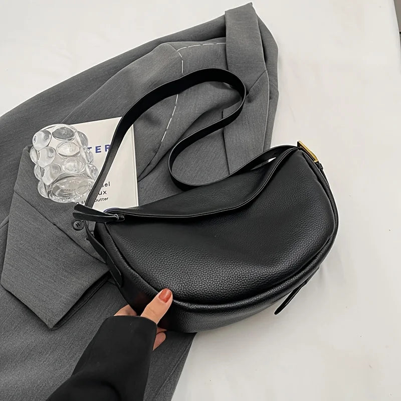 حقيبة جلدية جديدة عصرية بتصميم ريترو، حقيبة زلابية نسائية، حقيبة كتف، حقيبة كروس بودي، حقيبة جلدية ناعمة عصرية ومتعددة الاستخدامات