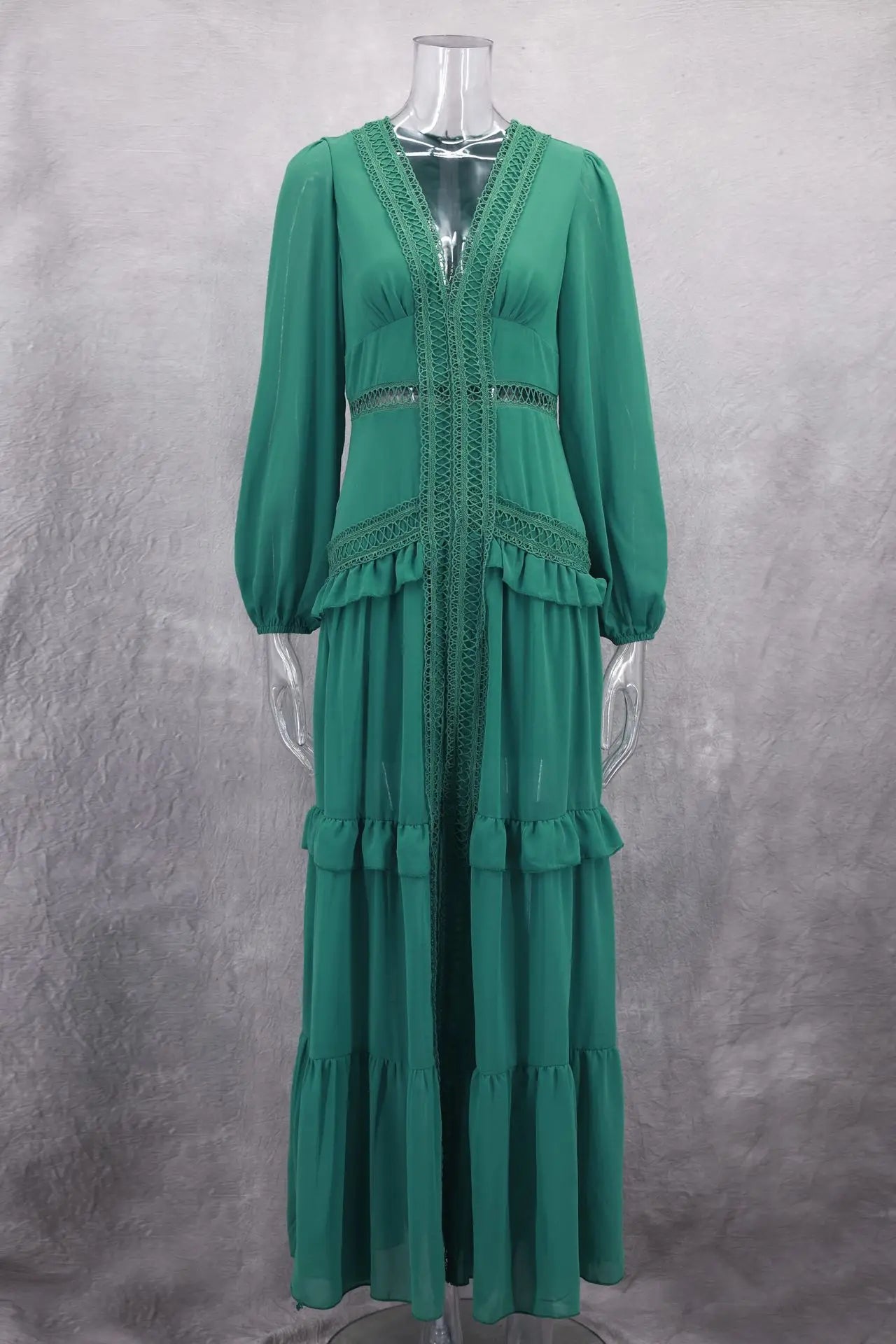 Women’s Long Dress Long Sleeve V-neck Maxi Dresses 2024 Autumn and Winter New in Dresses Party Evening Dresses for Women