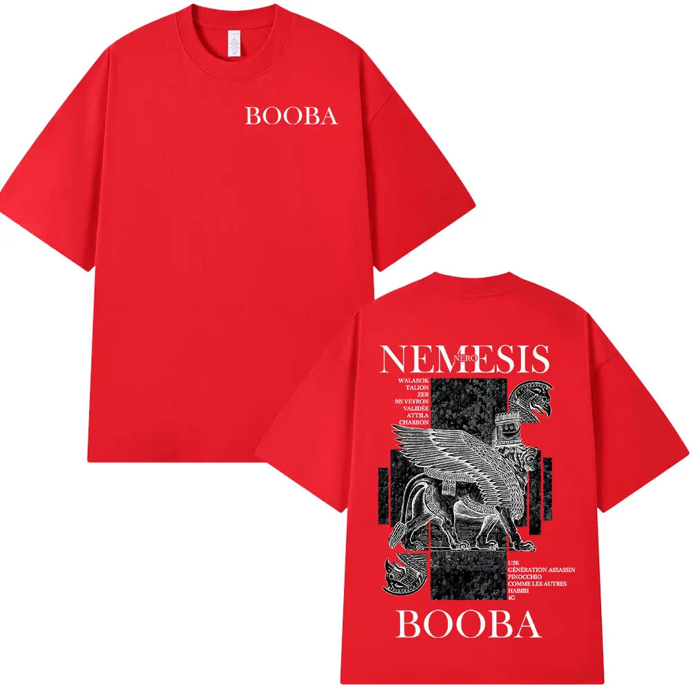 تيشيرت برسومات مستوحاة من ألبوم مغني الراب بوبا نيرو "نيمسيس"، للرجال والنساء، بتصميمات هيب هوب عصرية، تيشيرتات كاجوال بتصميم كلاسيكي ومقاسات كبيرة، ملابس الشارع
