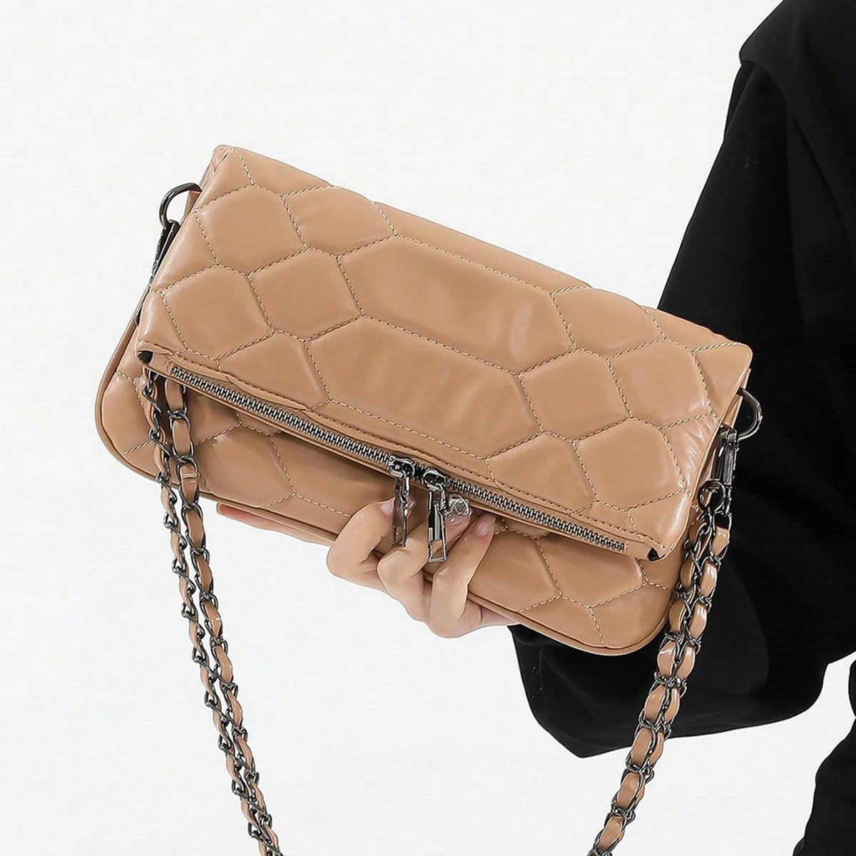 حقيبة كتف سلسلة أزياء كلاسيكية، بسيطة ومتعددة الاستخدامات، حقيبة رسول أنيقة، مناسبة للعمل والتنقل والتسوق