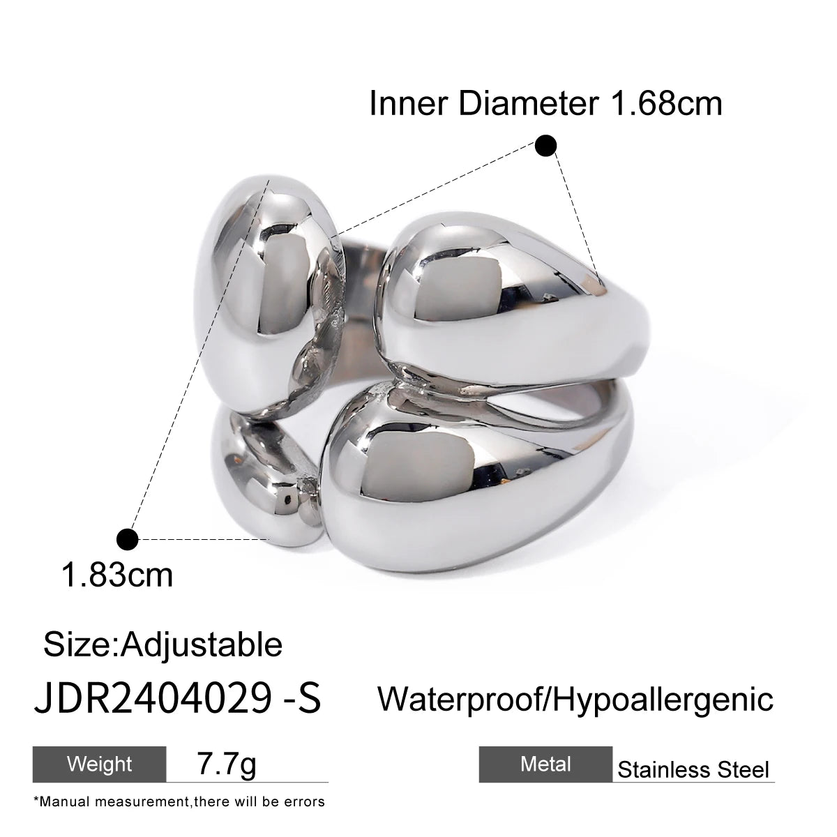 خواتم Uworld الكلاسيكية البسيطة مطلية بالذهب عيار 18 قيراطًا، ذات طبقتين، ناعمة ومفتوحة، مصنوعة من الفولاذ المقاوم للصدأ المقاوم للماء، مجوهرات نسائية للحفلات