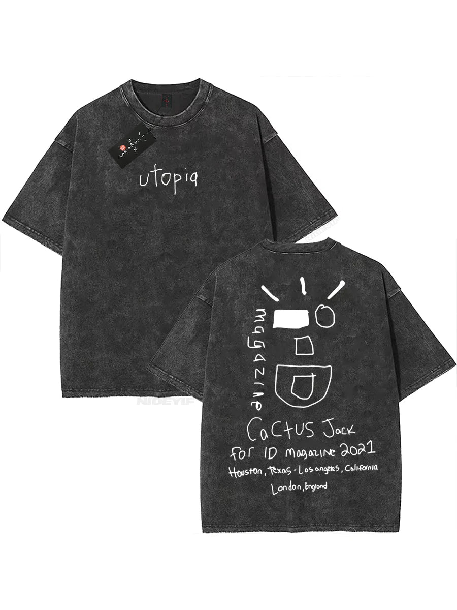 تي شيرت رجالي ونسائي كبير الحجم مصنوع من القطن بنسبة 100%، تي شيرت هيب هوب مغسول بأكمام قصيرة من كاكتوس جاك، تي شيرتات هدايا، انظر إلى أمي، يمكنني الطيران K39