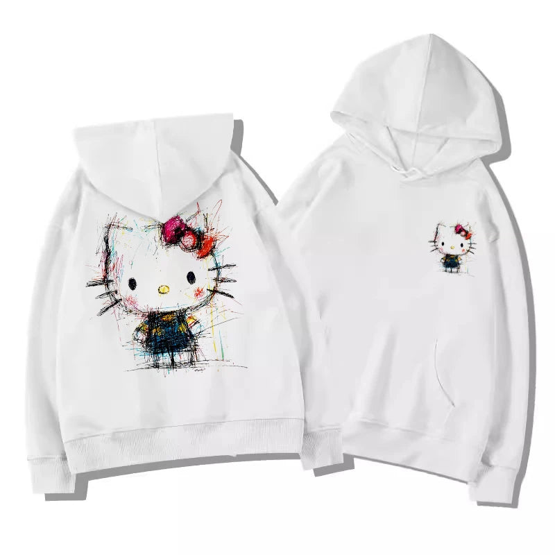 هودي قطة لطيفة ومريحة على الطراز الكوري للنساء في خريف 2025، بلوزة بقلنسوة شائعة للغاية وتقلل من العمر