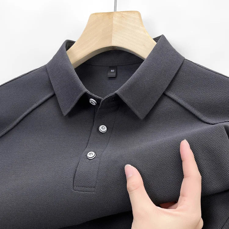 تي شيرت بولو رجالي صيفي 2025 بأكمام قصيرة مصنوع من القطن بنسبة 65%، مناسب للأعمال، بأكمام قصيرة، مقاسات M-4XL