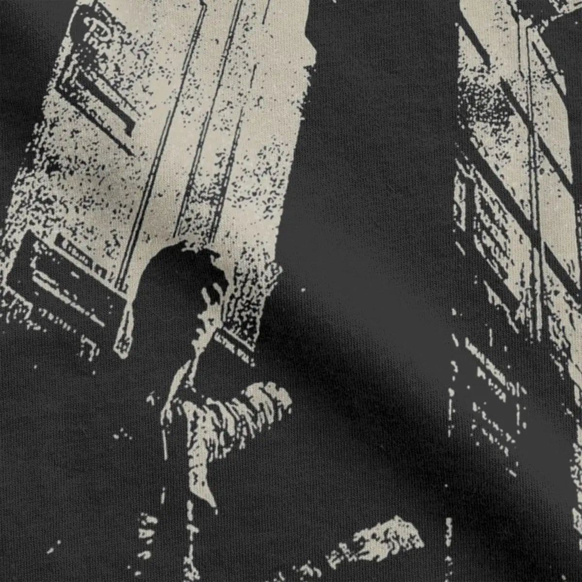 تي شيرت رجالي من Stack Davids Bowied Vintage من القطن الخالص بأكمام قصيرة ورقبة مستديرة وطباعة الملابس