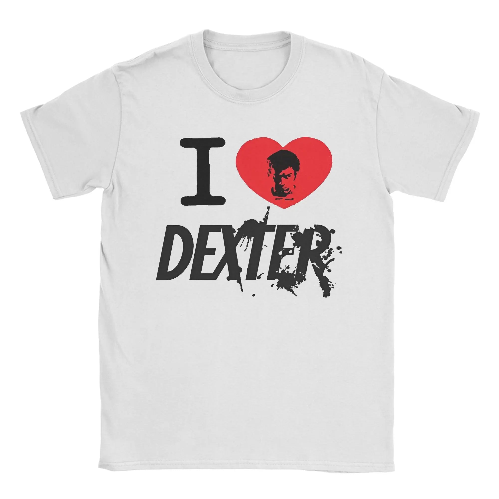 تي شيرت من أفلام دكستر مورغان، قمصان قطنية للجنسين، قمصان كلاسيكية برقبة دائرية وأكمام قصيرة