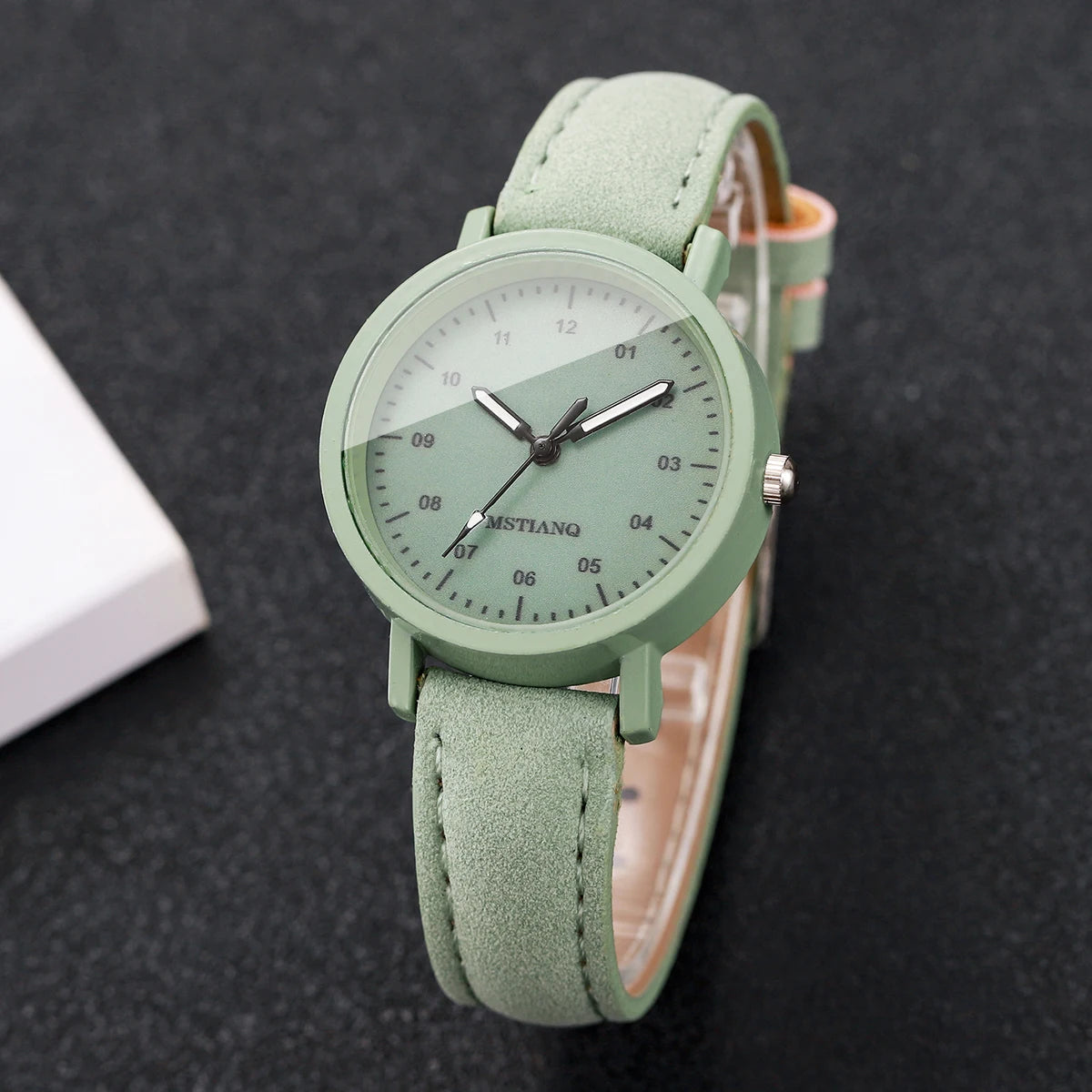 ساعة كوارتز أنيقة للنساء، مينا عربي عصري، ساعة يد نسائية، ساعة للبنات، هدية (بدون علبة)