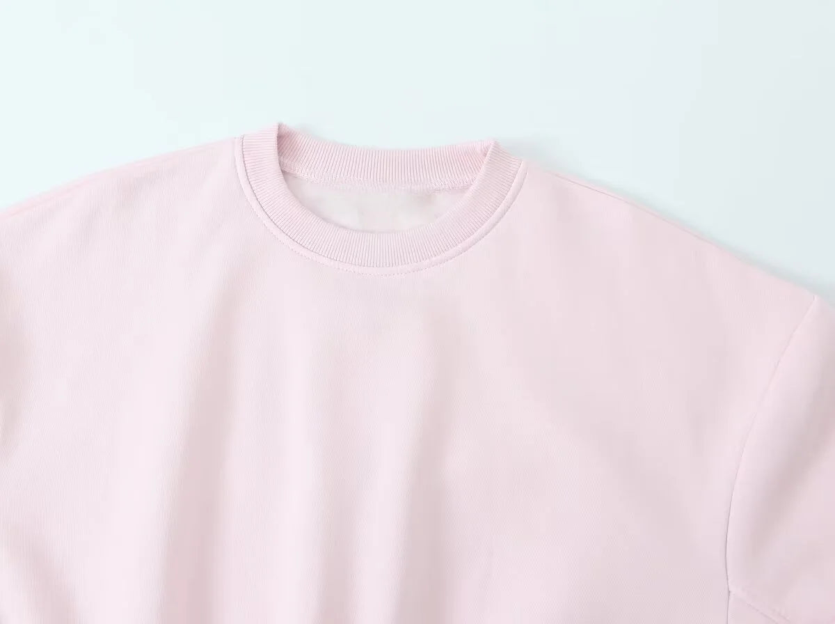 2025 الخريف جديد المرأة عارضة أزياء مزاجه بسيطة الأساسية جولة الرقبة طويلة الأكمام الفانيلا البلوز