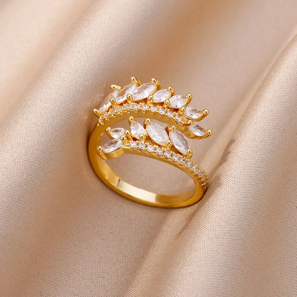 خاتم عين الحسد التركي الذهبي للنساء، مصنوع من الفولاذ المقاوم للصدأ، مجوهرات زفاف فاخرة للأزواج، خاتم نسائي عصري 2025، خدمة دروبشيبينغ