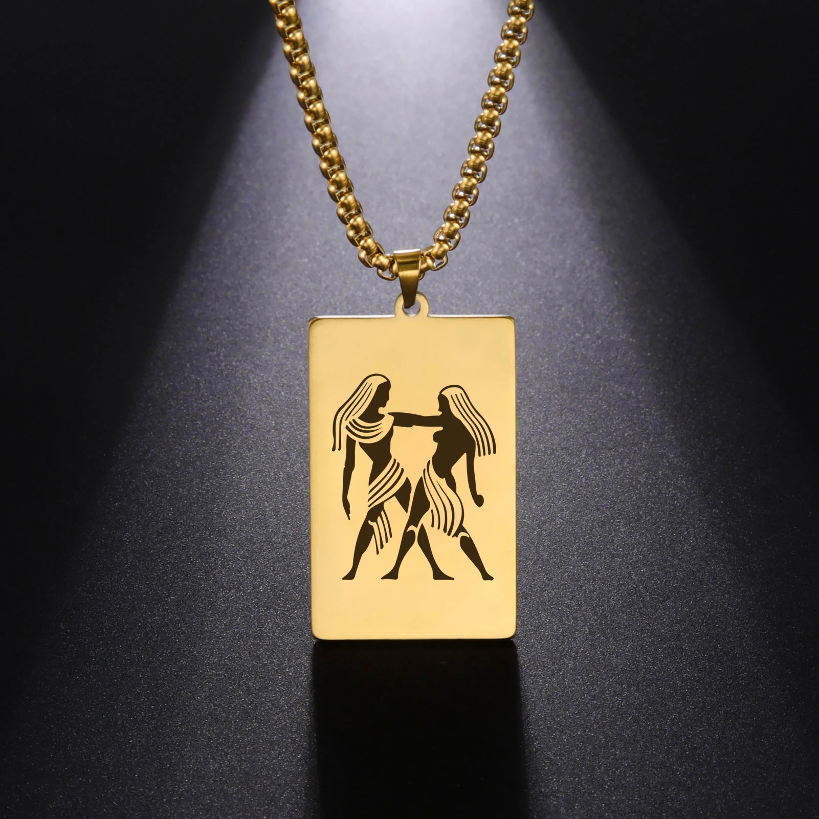 قلادة على شكل صندوق من 12 برجًا للرجال، مصنوعة من الفولاذ المقاوم للصدأ، بتصميم يوناني قديم، مكونة من 12 برجًا، هدايا