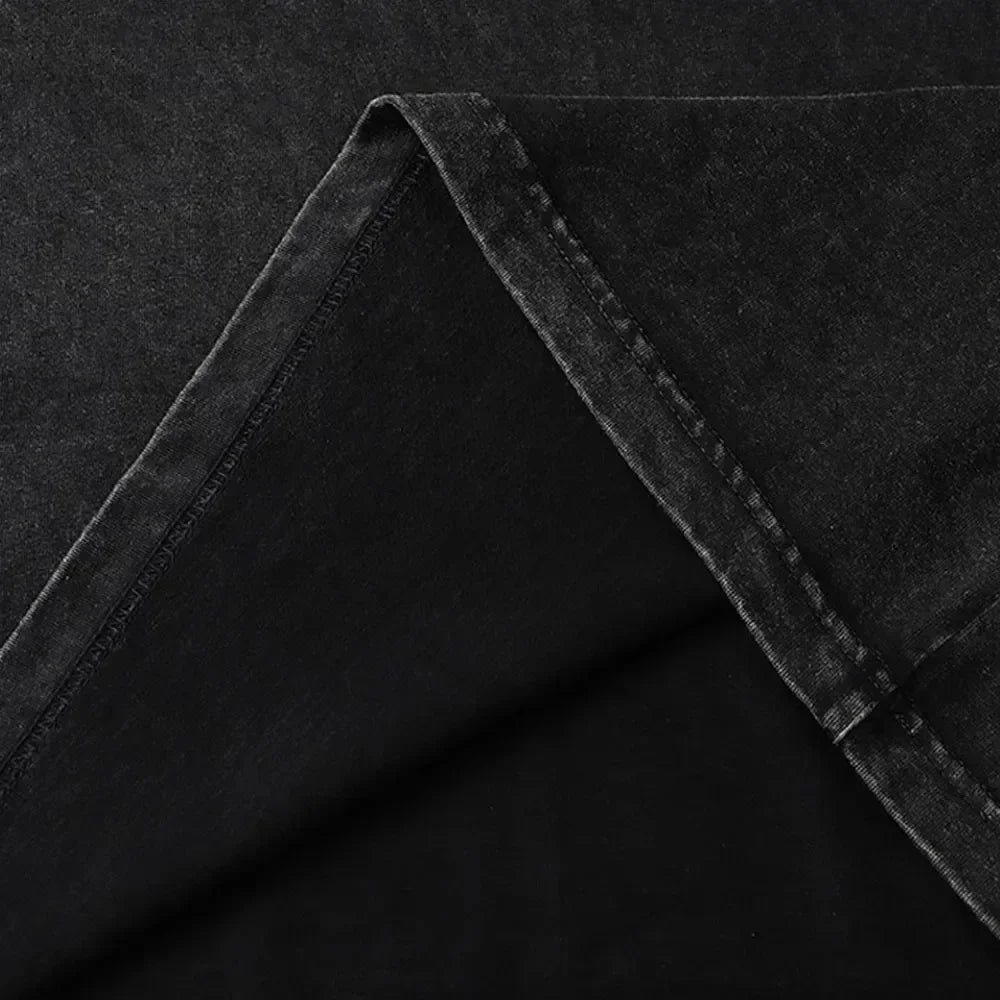 تي شيرت رجالي من القطن الخالص مطبوع عليه عبارة Ado Moth To The Fire Phantom Siita Washed T-shirt، تي شيرت رجالي فضفاض بتصميم ريترو وموسيقى البوب ​​اليابانية