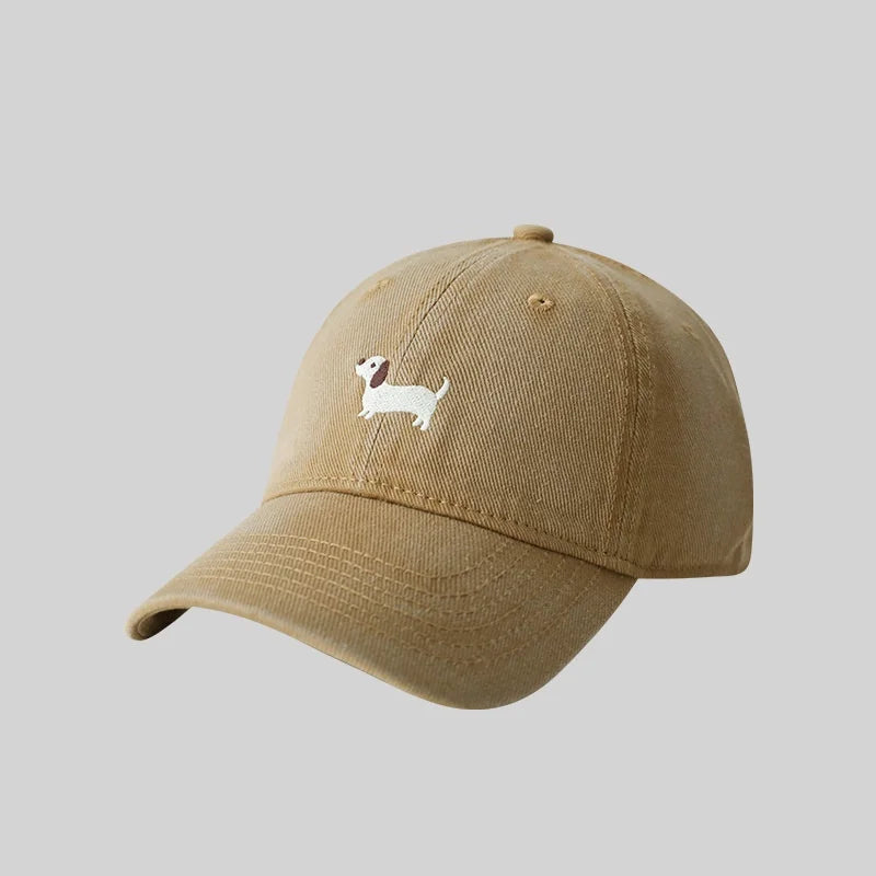 قبعة بيسبول مطرزة برسومات كلب داشهوند، قبعة واقية من الشمس أنيقة مناسبة للأنشطة الخارجية، مناسبة للرجال والنساء للاستخدام اليومي.