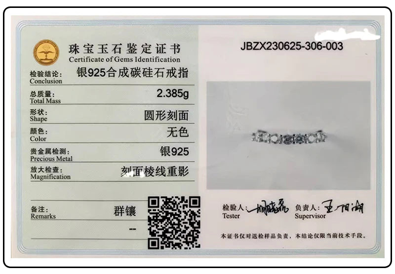 100% Real S925 Silver Ring For Men and Women Luxury Brilliant D Color Moissanite Pass Diamond Tester Pen Unisex Rings